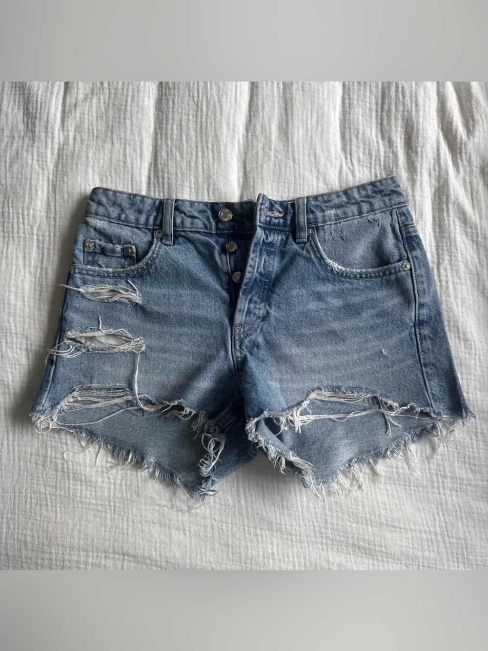 Zara blue jean shorts